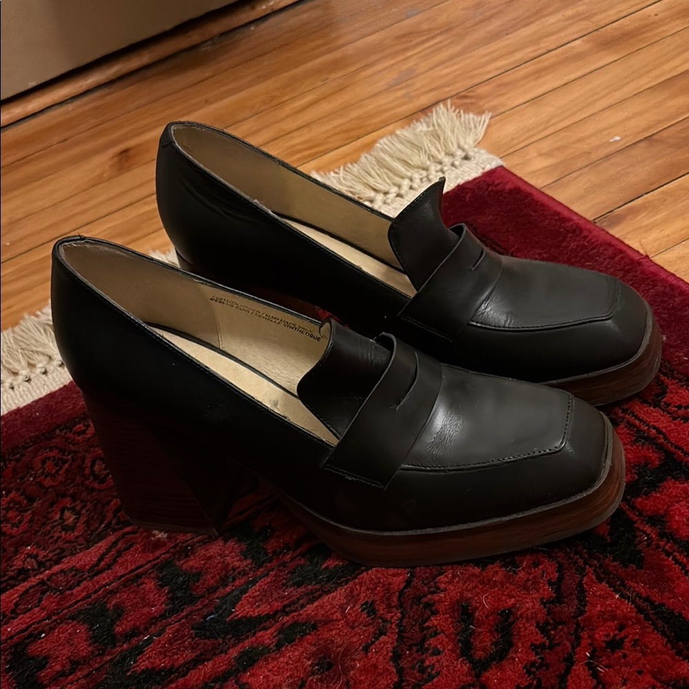 Black Leather Loafers